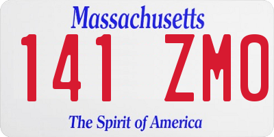 MA license plate 141ZM0