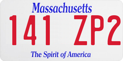 MA license plate 141ZP2