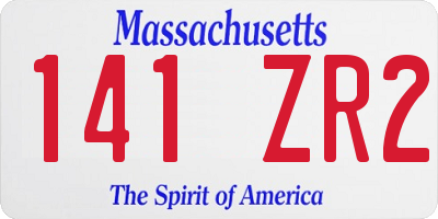 MA license plate 141ZR2
