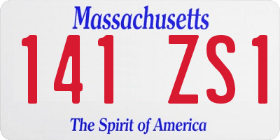 MA license plate 141ZS1