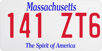 MA license plate 141ZT6