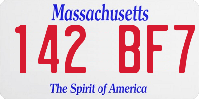 MA license plate 142BF7