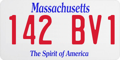 MA license plate 142BV1