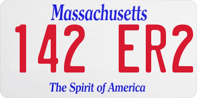 MA license plate 142ER2