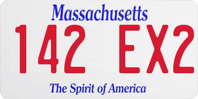 MA license plate 142EX2