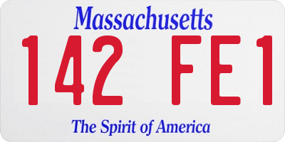 MA license plate 142FE1