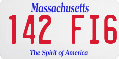 MA license plate 142FI6