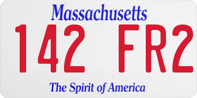MA license plate 142FR2