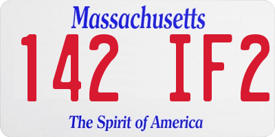 MA license plate 142IF2