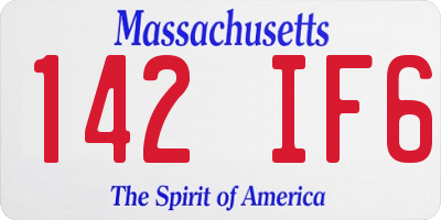 MA license plate 142IF6