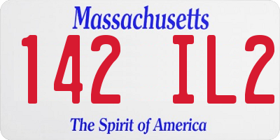 MA license plate 142IL2
