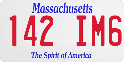 MA license plate 142IM6