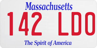 MA license plate 142LD0
