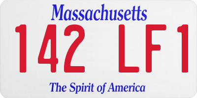 MA license plate 142LF1