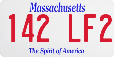 MA license plate 142LF2