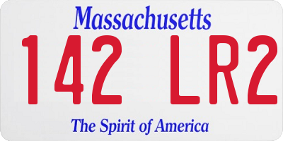 MA license plate 142LR2