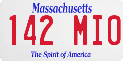 MA license plate 142MI0