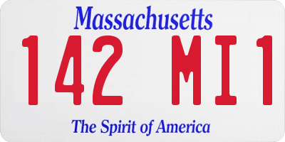 MA license plate 142MI1