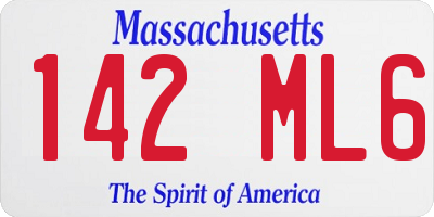 MA license plate 142ML6