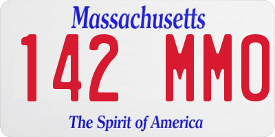 MA license plate 142MM0