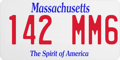 MA license plate 142MM6