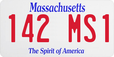 MA license plate 142MS1