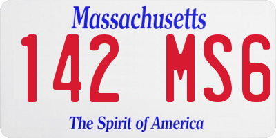 MA license plate 142MS6