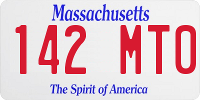 MA license plate 142MT0