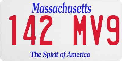 MA license plate 142MV9