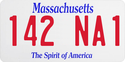 MA license plate 142NA1