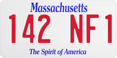 MA license plate 142NF1
