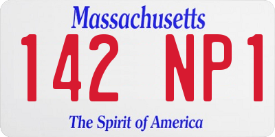 MA license plate 142NP1