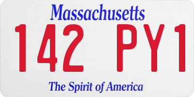 MA license plate 142PY1