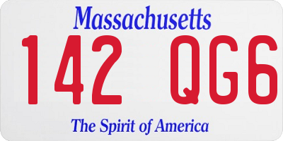 MA license plate 142QG6