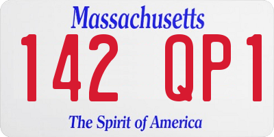 MA license plate 142QP1