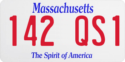 MA license plate 142QS1