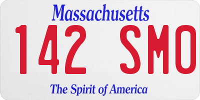 MA license plate 142SM0