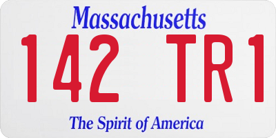 MA license plate 142TR1