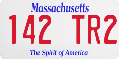 MA license plate 142TR2