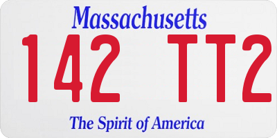 MA license plate 142TT2