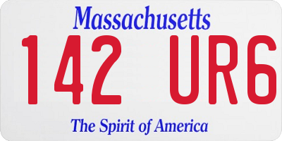 MA license plate 142UR6