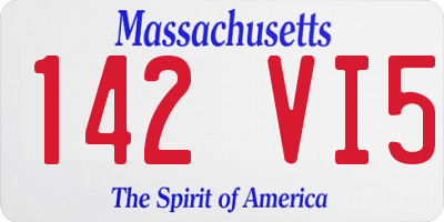 MA license plate 142VI5