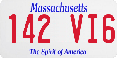 MA license plate 142VI6