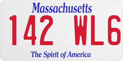 MA license plate 142WL6