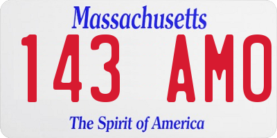MA license plate 143AM0
