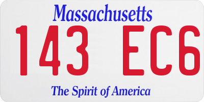 MA license plate 143EC6