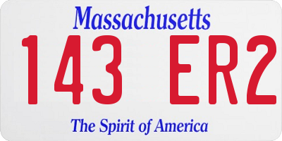 MA license plate 143ER2