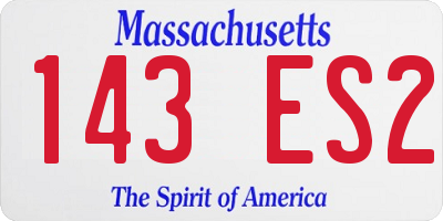 MA license plate 143ES2