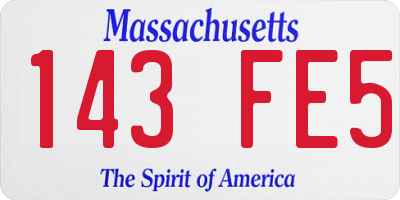 MA license plate 143FE5