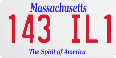 MA license plate 143IL1